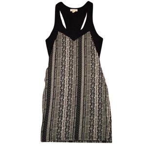 Silence + Noise B&W Tribal Print Dress NWOT